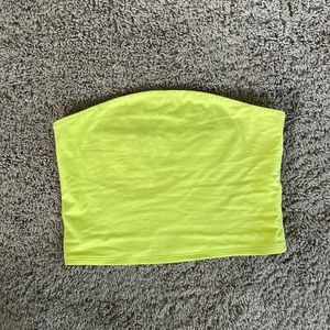 Neon yellow tube top